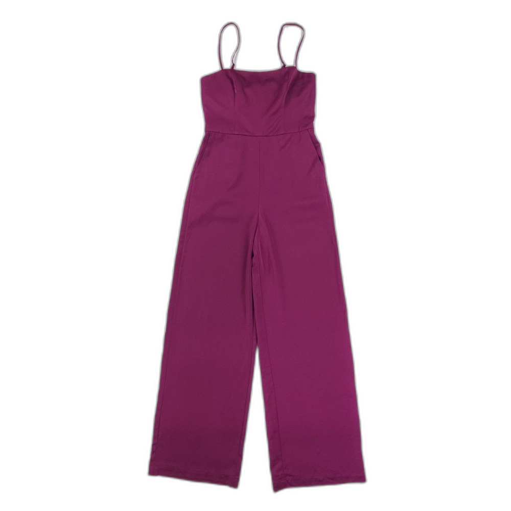LOVERS AND FRIENDS Dani Wide Leg Jumpsuit Eggplant French Girl Minimal Preppy